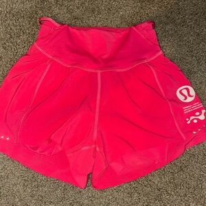 lululemon athletica Women's Vibrant Pink Athletic Running Shorts